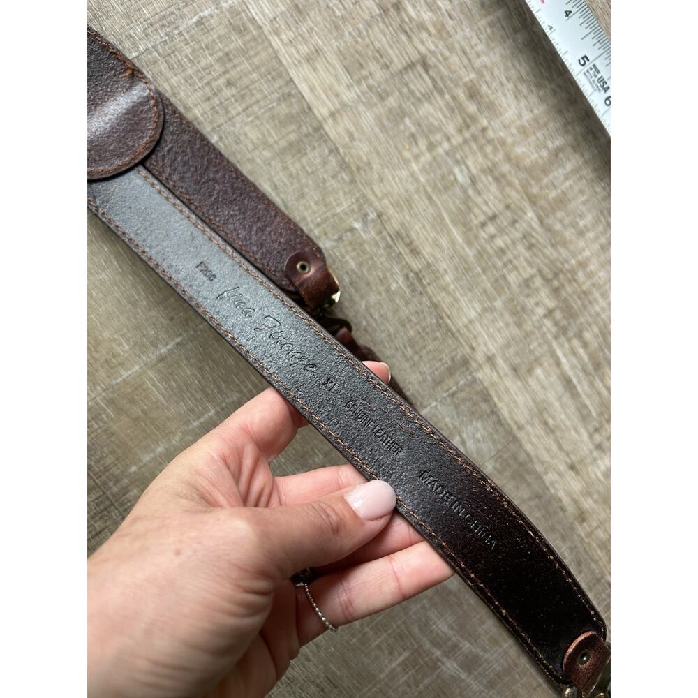 Vintage Gina Firenze XL Genuine Leather Horsebit Belt Brown Equestrian - Picture 5 of 12